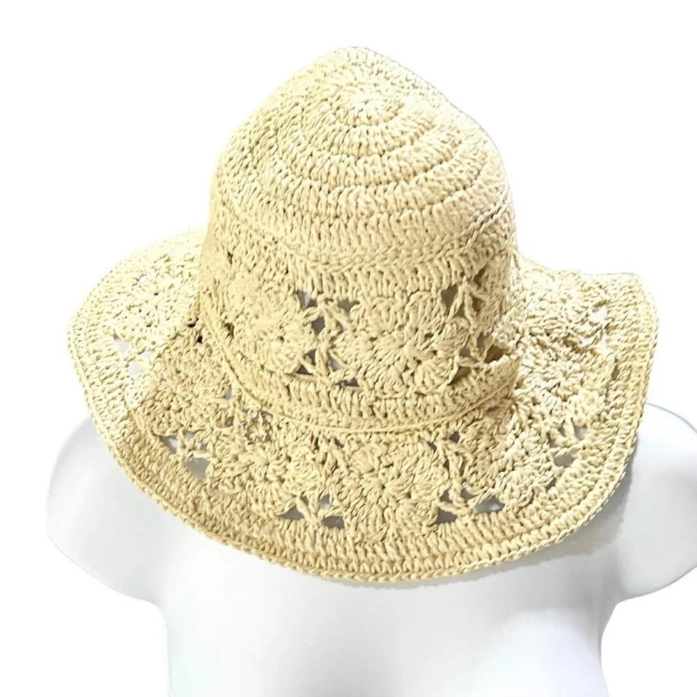 Ted BAKER Haris Floral Cut-Out Rafia Hat
